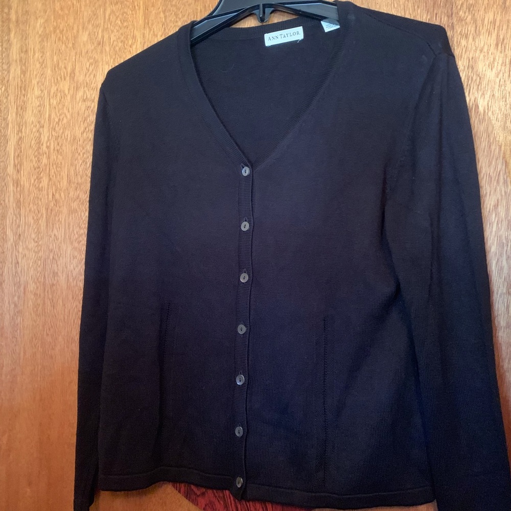 Black Ann Taylor Cardigan